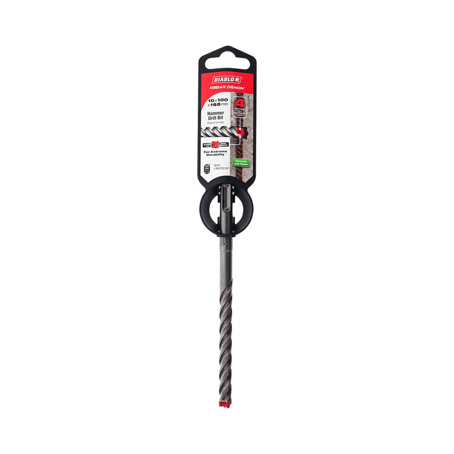 Diablo Rebar Demon 10 x 165mm SDS-Plus 4-Cutter Hammer Drill Bit