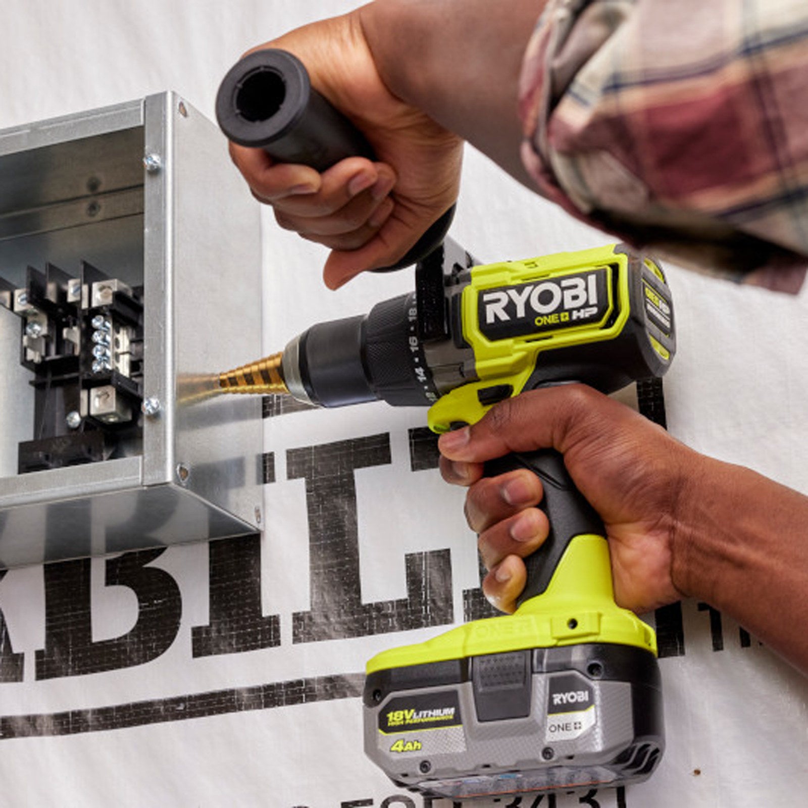 Ryobi 3 Piece Step Drill Bit Set for Metal & Plastic, Multi-Size Holes