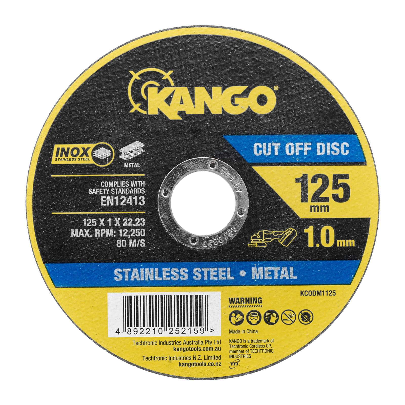 Kango 125mm Metal Cut Off Discs 12 Pack - 1mm Angle Grinder