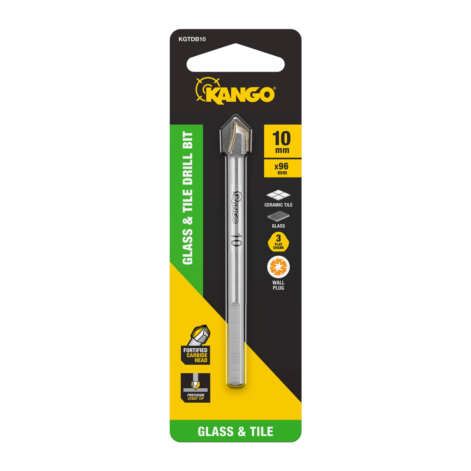 Kango 10mm Glass And Tile Drill Bit - Carbide Head, Wet or Dry