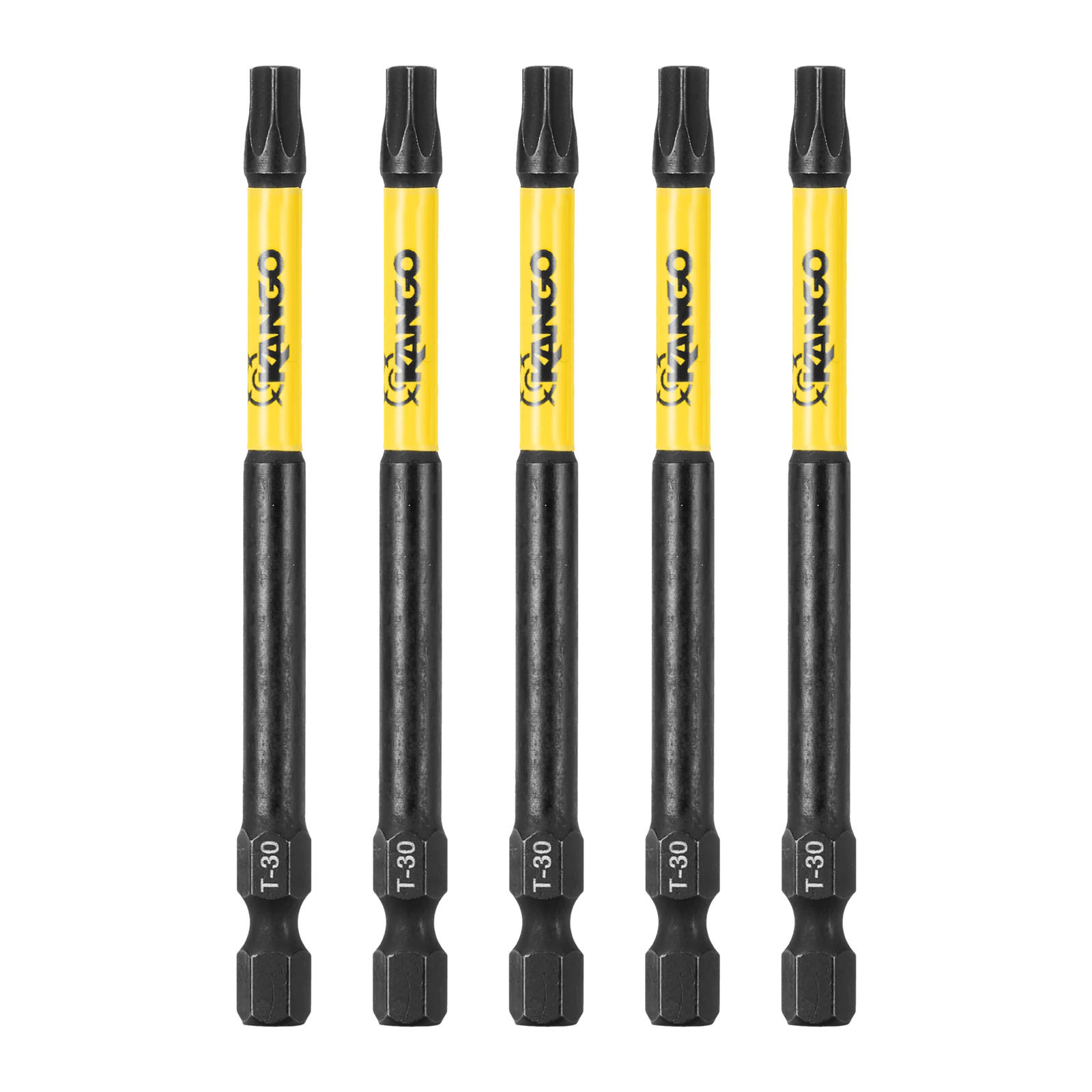 Kango 89mm TX30 Hypertorque Impact Driver Bits - 5 Pack, Torsion Zone