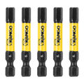 Kango 50mm HEX6 Hypertorque Impact Driver Bits - 5 Pack, Torsion Zone