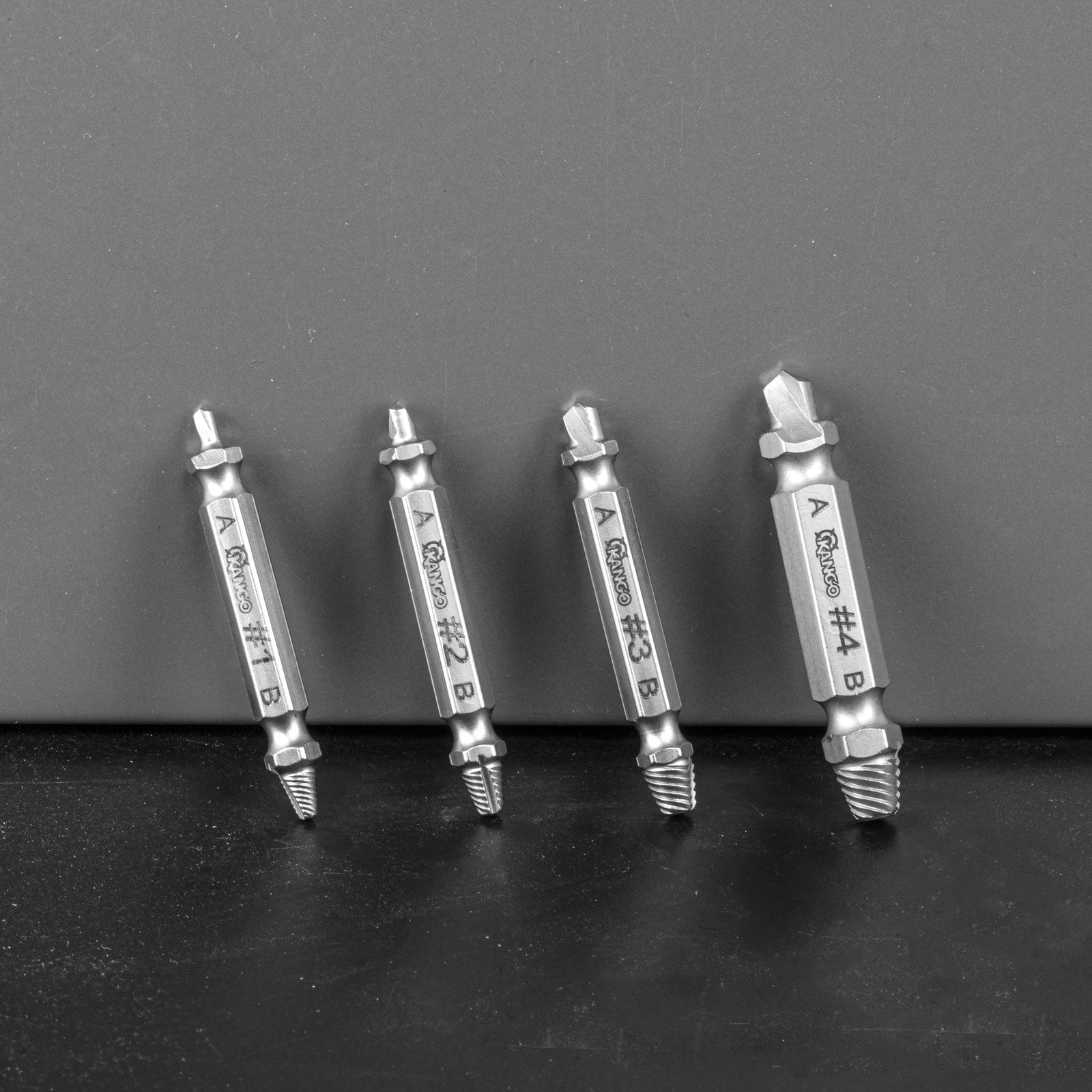 Kango 4 Piece Screw Extractor Set - Removes Stripped, Broken & Rounded Screws and Bolts
