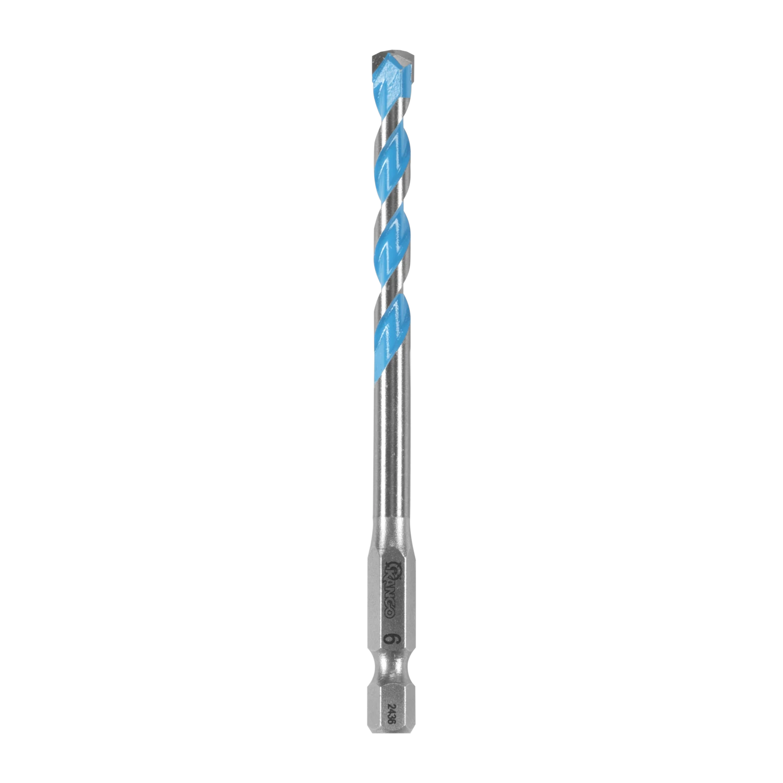 Kango 6 x 100mm Multi-Material Drill Bit - 1/4" Hex Carbide Tip for Concrete, Tile, Timber & Metal