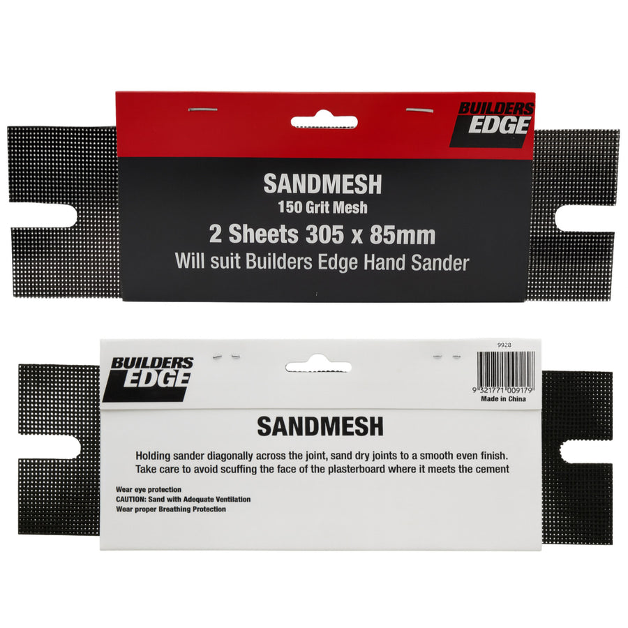 Builders Edge 305 x 85mm DIY Sandmesh Plaster Accessory 2 Pack