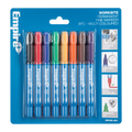 Empire Multi-Coloured Permanent Marker 8 Pack, Fast-Dry Water-Resistant Ink