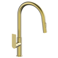 Mondella Rococo Pull Down Sink Mixer Brushed Brass WELS 5 Star 6L/min