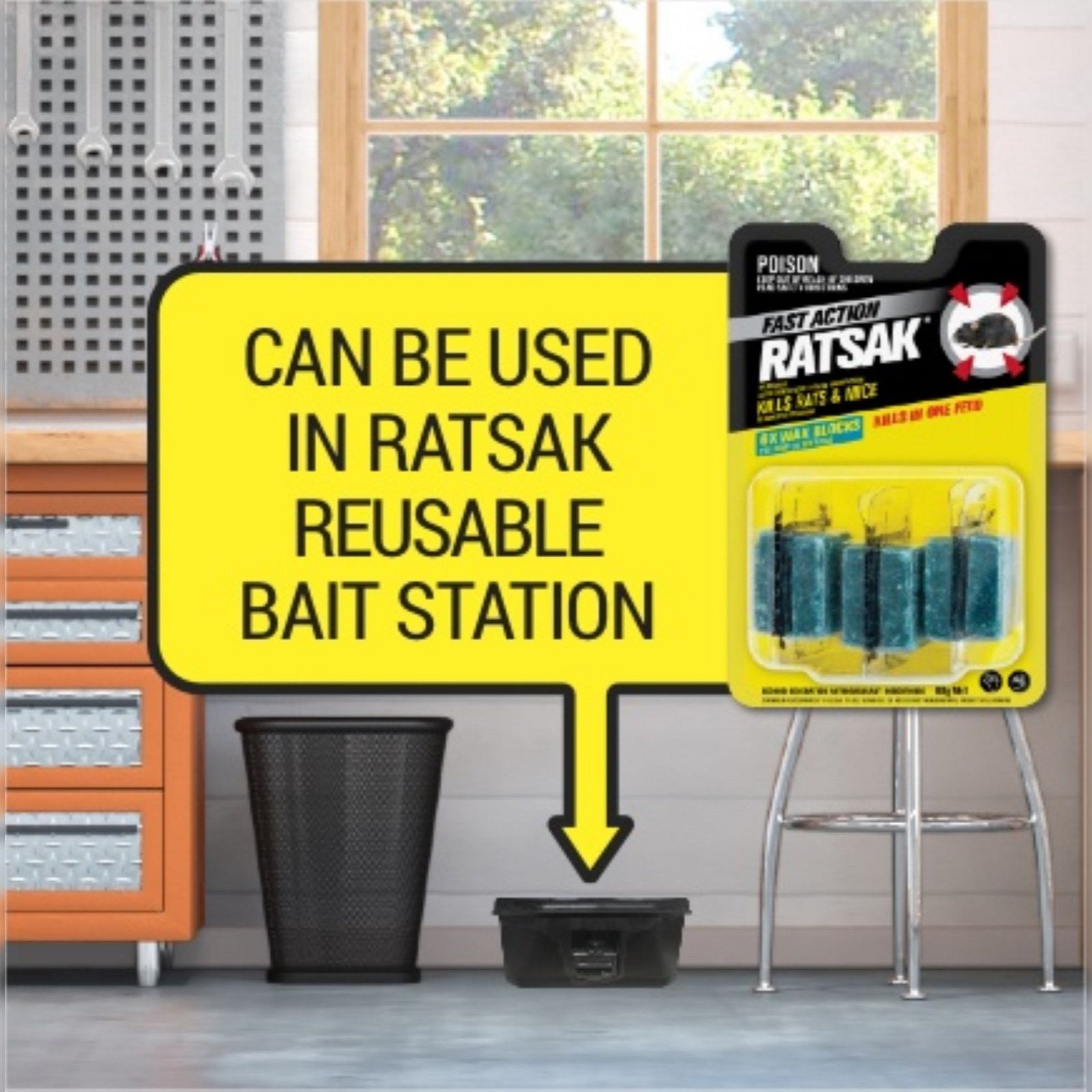 Ratsak Fast Action Wax Blocks 80g - Indoor & Outdoor