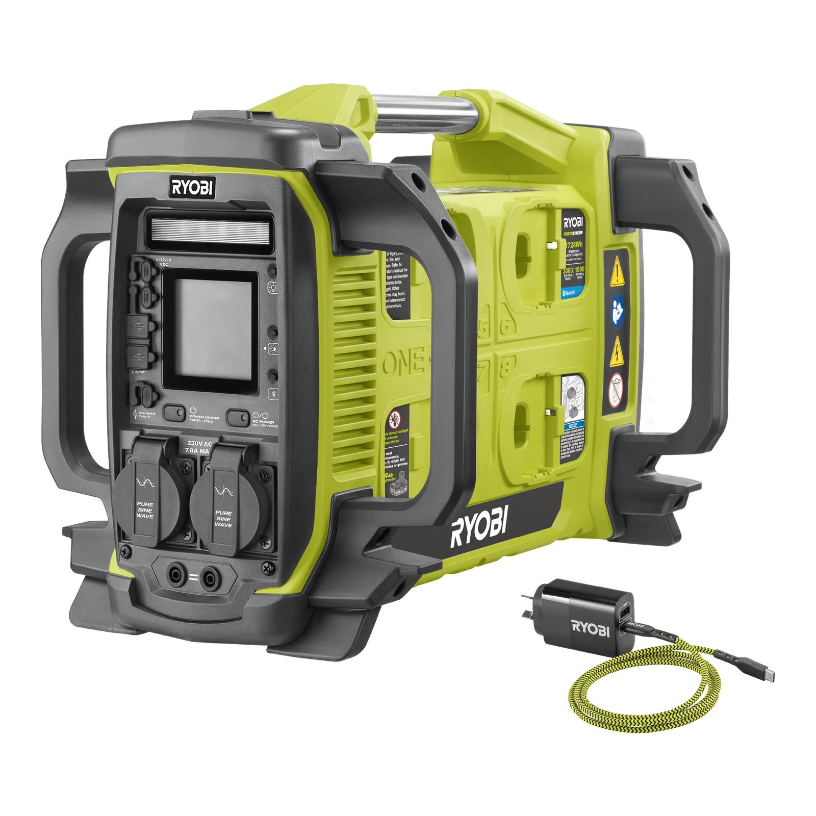 Ryobi 18V ONE+ 1800W Powerstation R18PS1800CP - Portable Inverter (Tool Only)