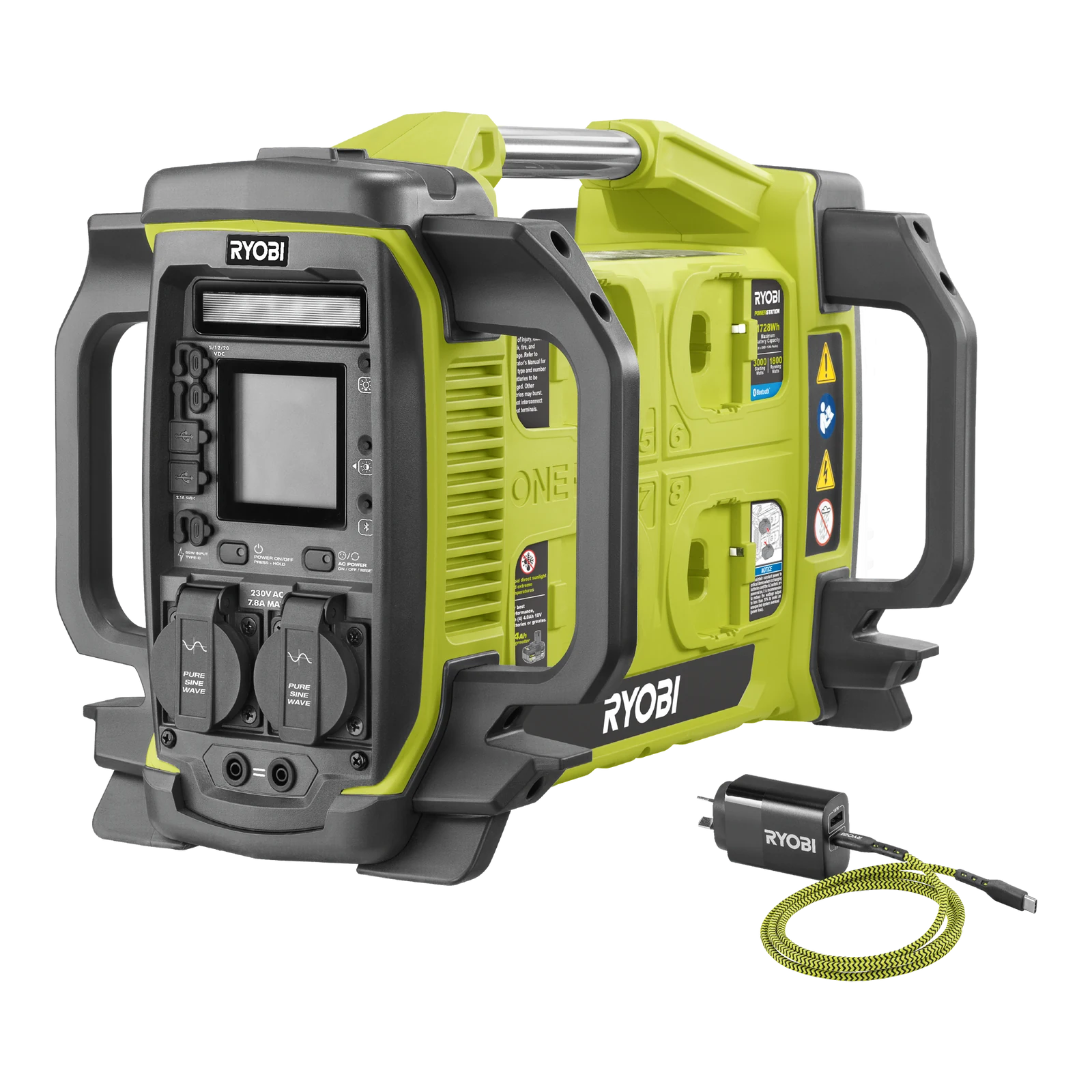 Ryobi 18V ONE+ 1800W Powerstation R18PS1800CP - Portable Inverter (Tool Only)