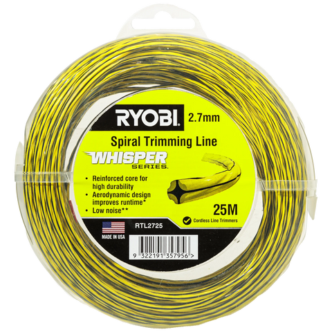 Ryobi 2.7mm x 25m Whisper Series Trimming Line RTL2725