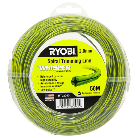 Ryobi 2mm x 50m Whisper Series Trimming Line RTL2050