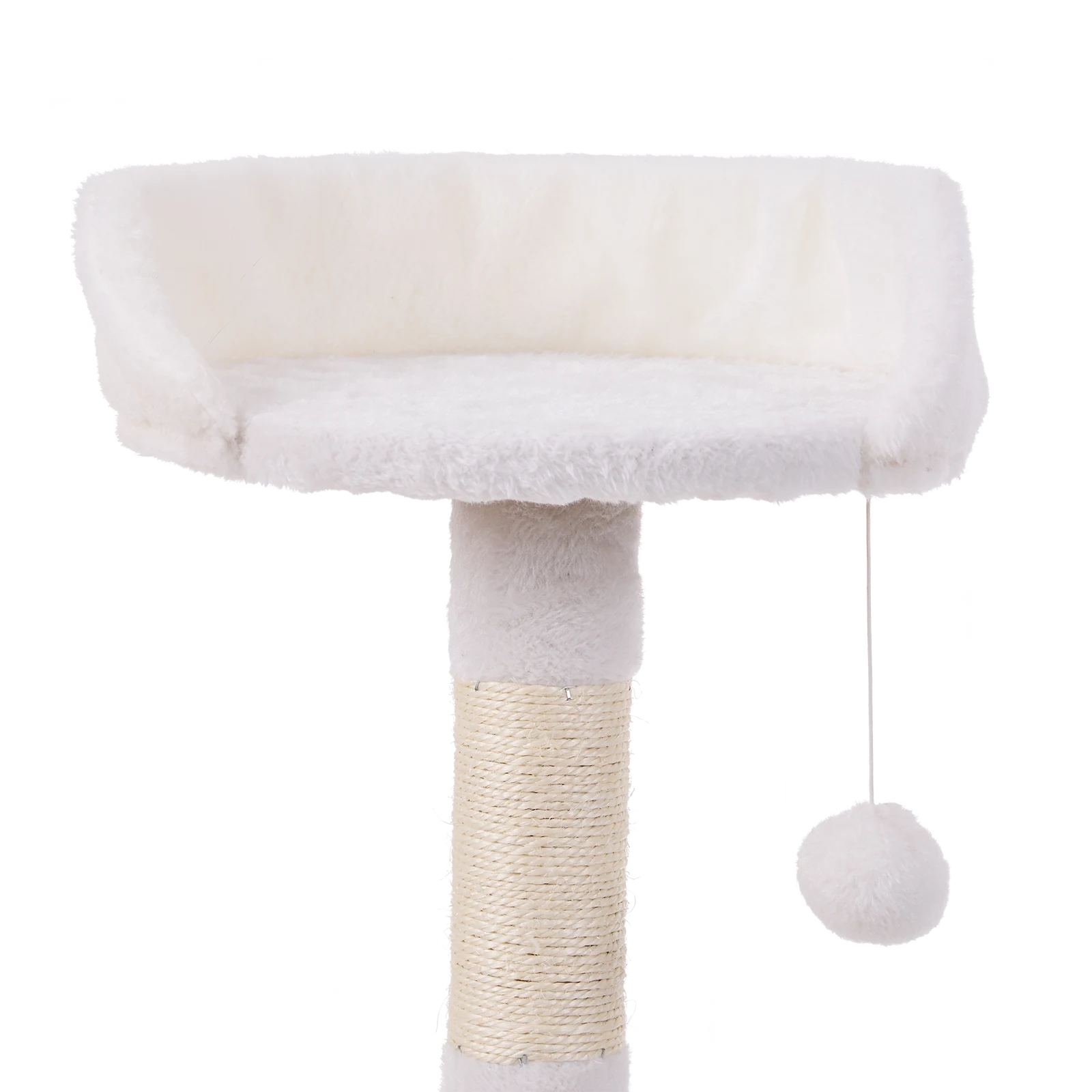 Happy Tails 2 Tier Cat Playhouse Tower - Sisal Scratching Posts & Hideaway