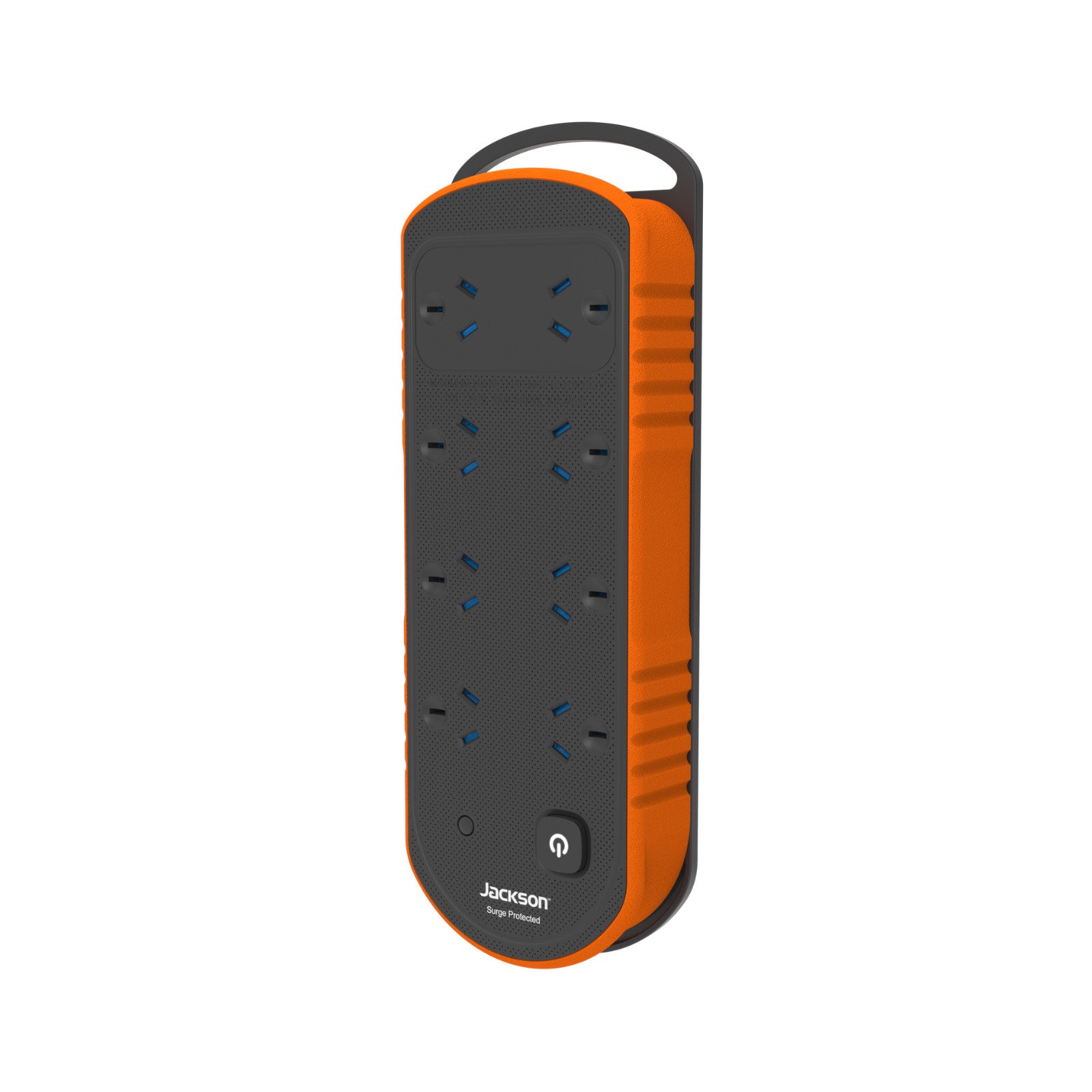 Jackson Rugged Plus 8 Outlet Powerboard with Master Switch, Surge Protection & Cord Wrap, 240V 10A