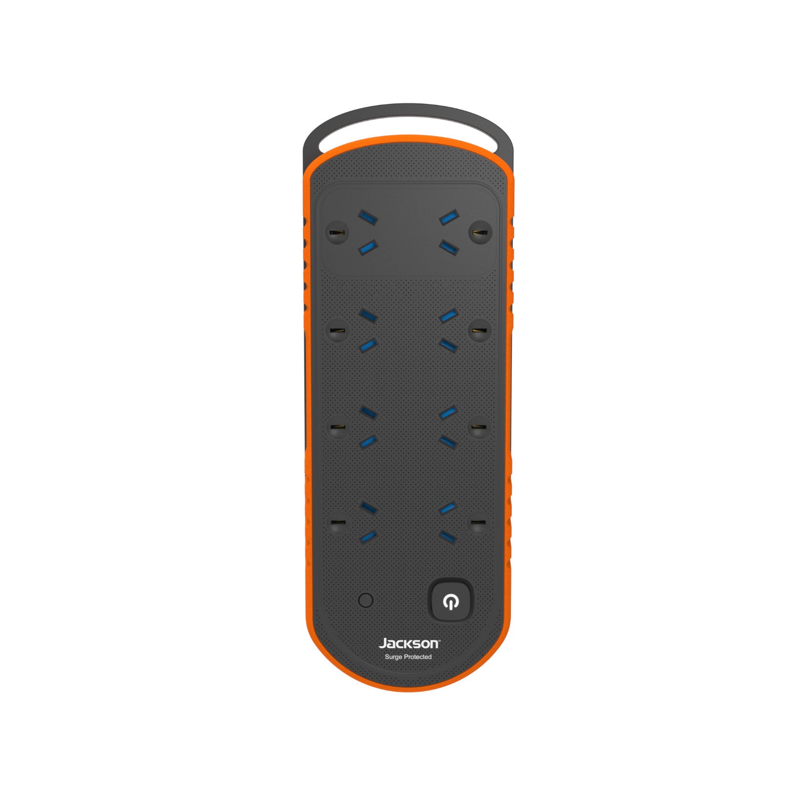 Jackson Rugged Plus 8 Outlet Powerboard with Master Switch, Surge Protection & Cord Wrap, 240V 10A