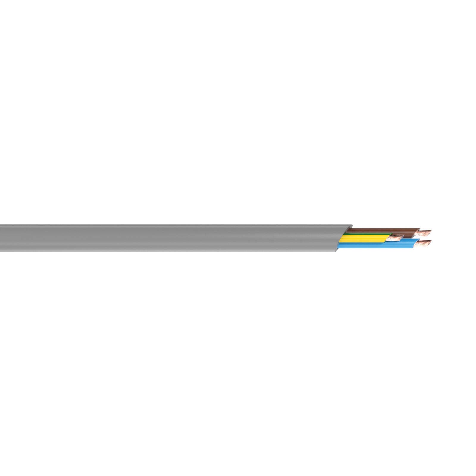 DETA 5m 1.5mm² 3-Core Cable Grey Copper PVC Outdoor