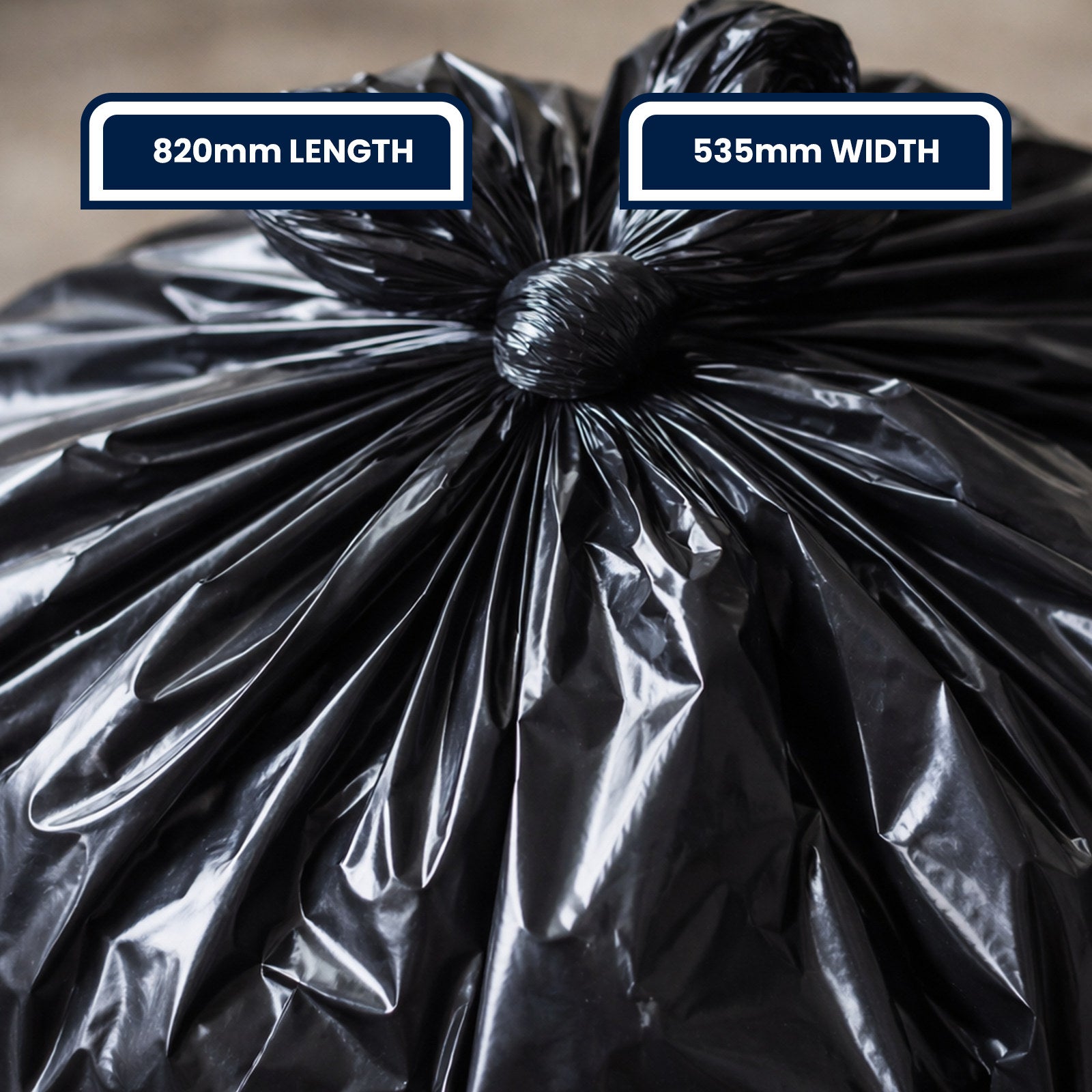 Grunt 44L Ultra Heavy Duty Trade Rubble Bags Black Waterproof 6 Pack
