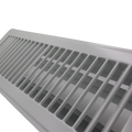 Accord 10 x 30cm White Powder Coated Steel Louvered Floor Vent with Damper