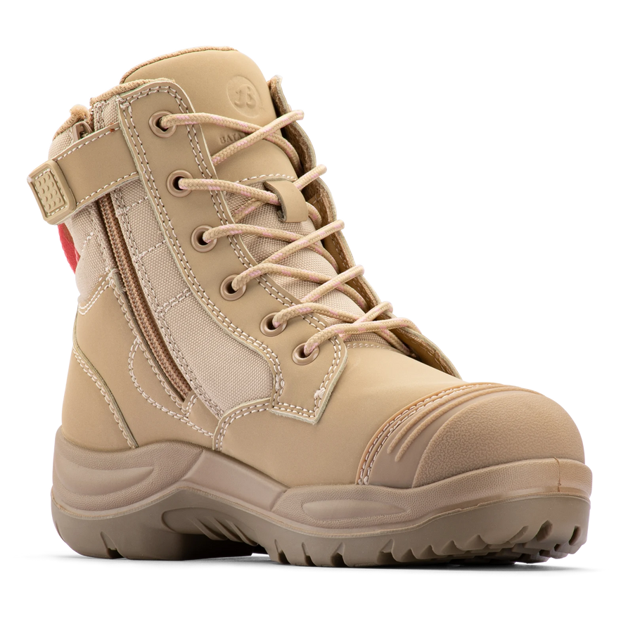 Bata Industrials Women's Sand Luna Side Zip Safety Boot US 9 - Fuel & Oil Resistant