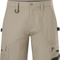 Citeco Mens Ripstop Cargo Mid Shorts, Stretch Cotton, Khaki - Size 82R