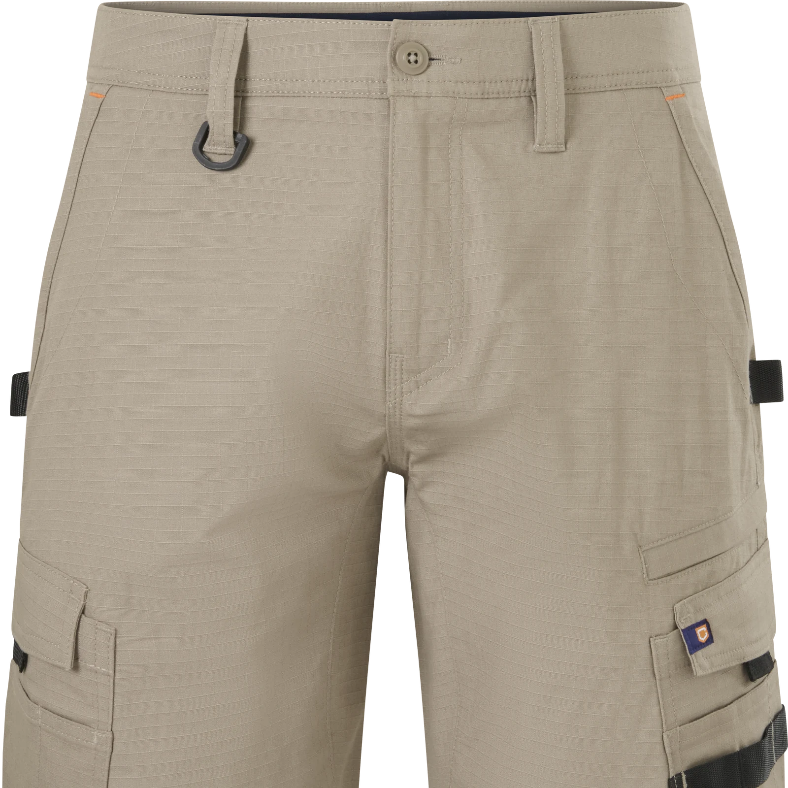 Citeco Mens Ripstop Cargo Mid Shorts, Stretch Cotton, Khaki - Size 82R