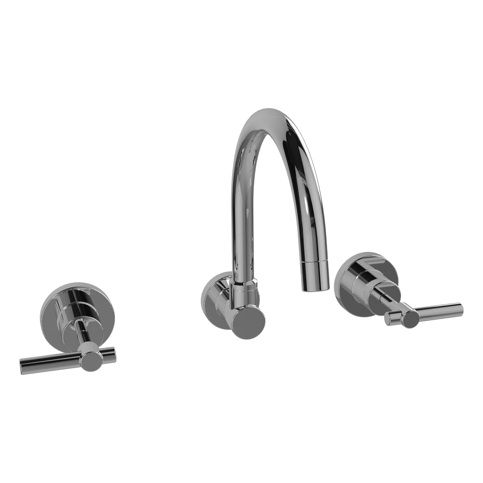 Ezyfix Chrome Lead Free Wall Sink Set Modern Lever WELS 5 Star 5L/min