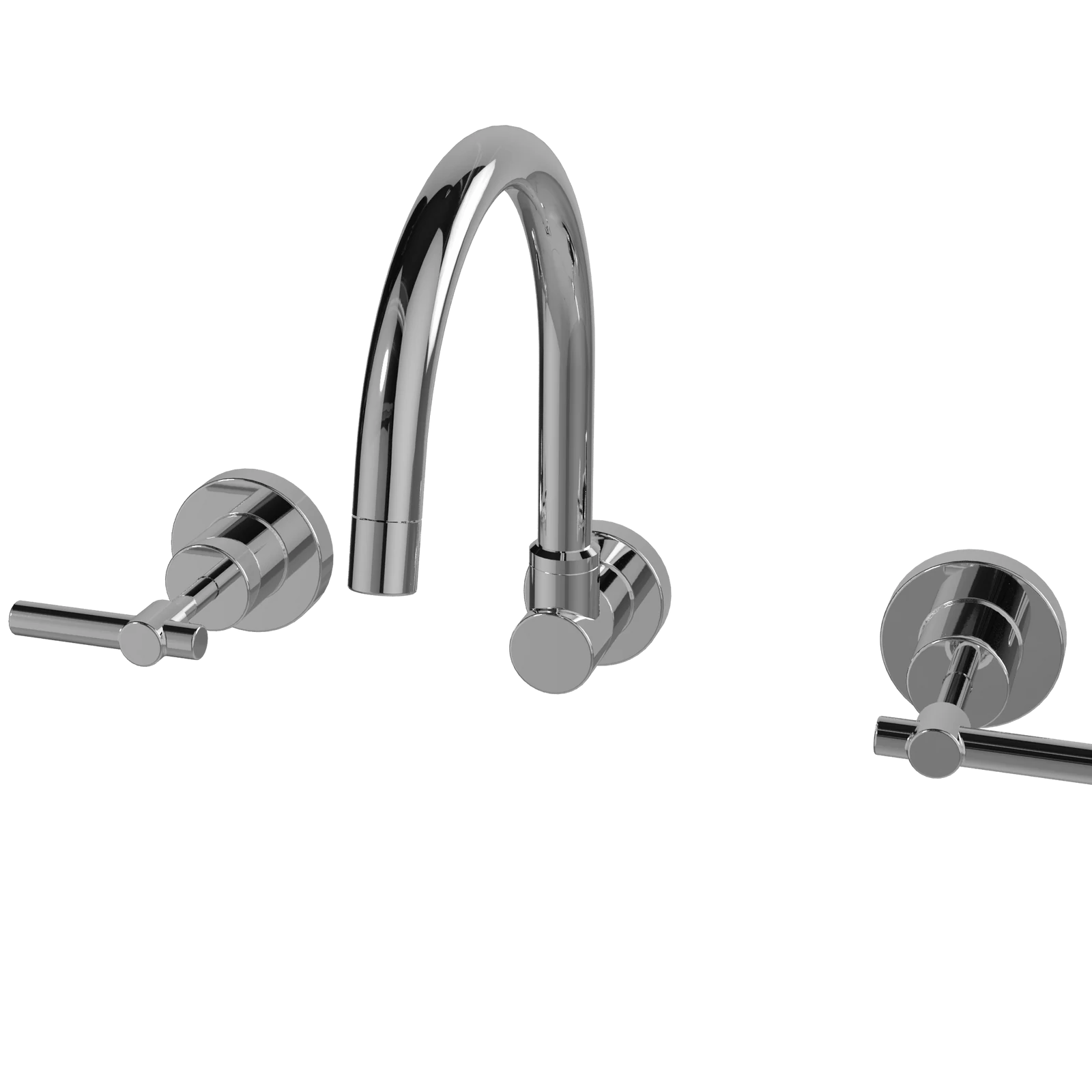 Ezyfix Chrome Lead Free Wall Sink Set Modern Lever WELS 5 Star 5L/min