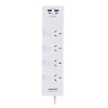 Jackson 4 Outlet Powerboard 4 Individual Switches USB-A/USB-C PD20W White PT44IS20WW