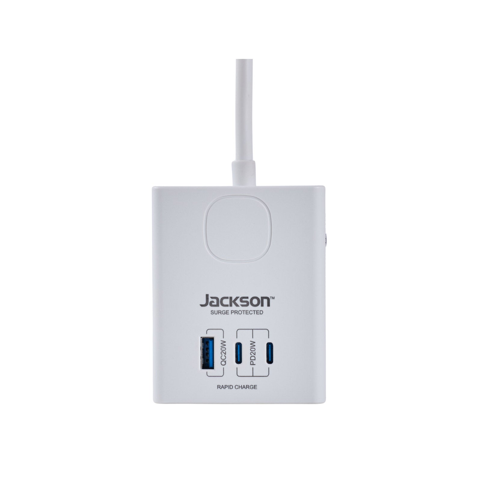 Jackson 3 Outlet Power Cube USB-A/USB-C PD20W Surge 1.2m White PTC33AC20WW