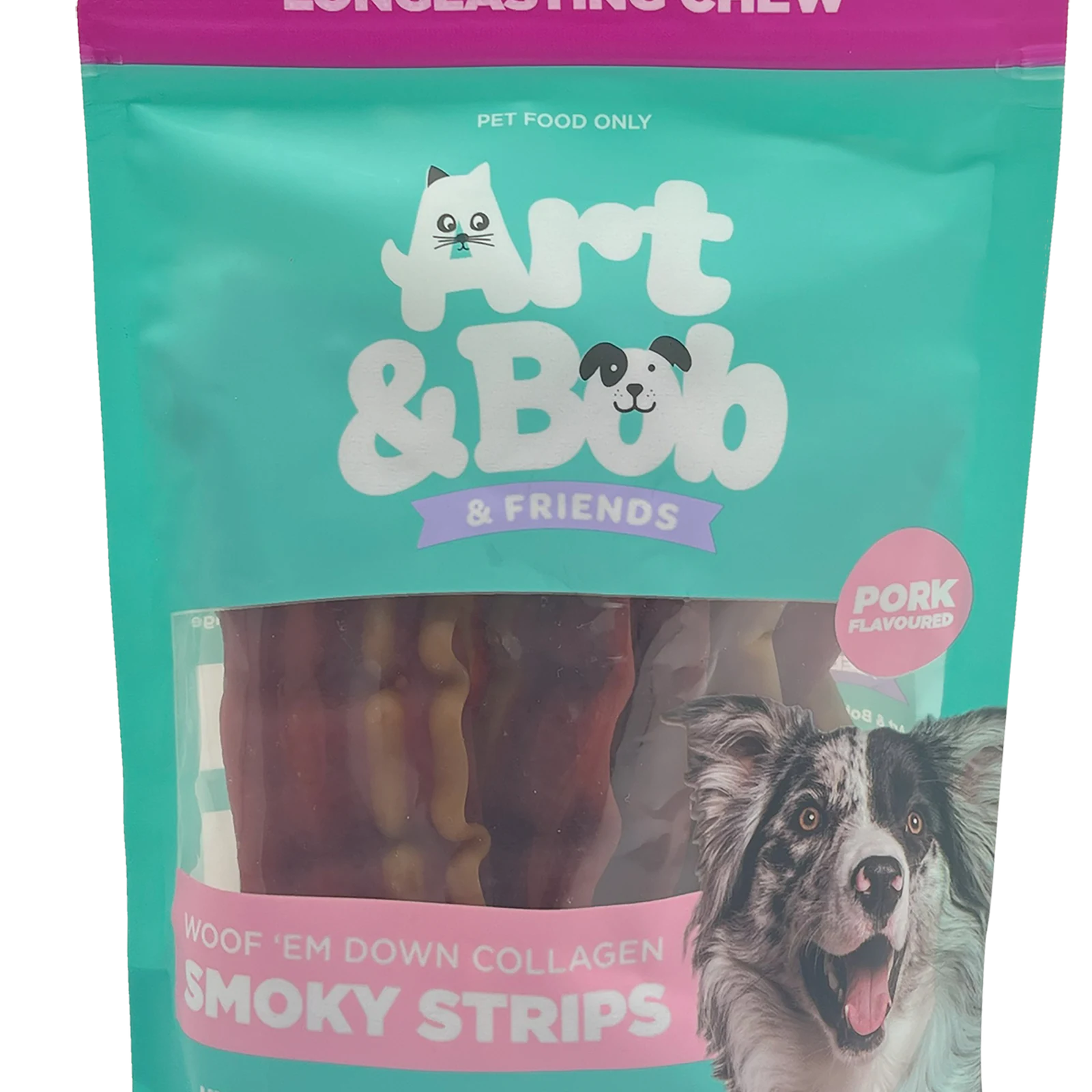 Art & Bob 100g Collagen Bacon Dog Treat Chew