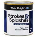 White Knight 250ml Royal Blue Strokes & Splashes Gloss Paint - UV Resistant