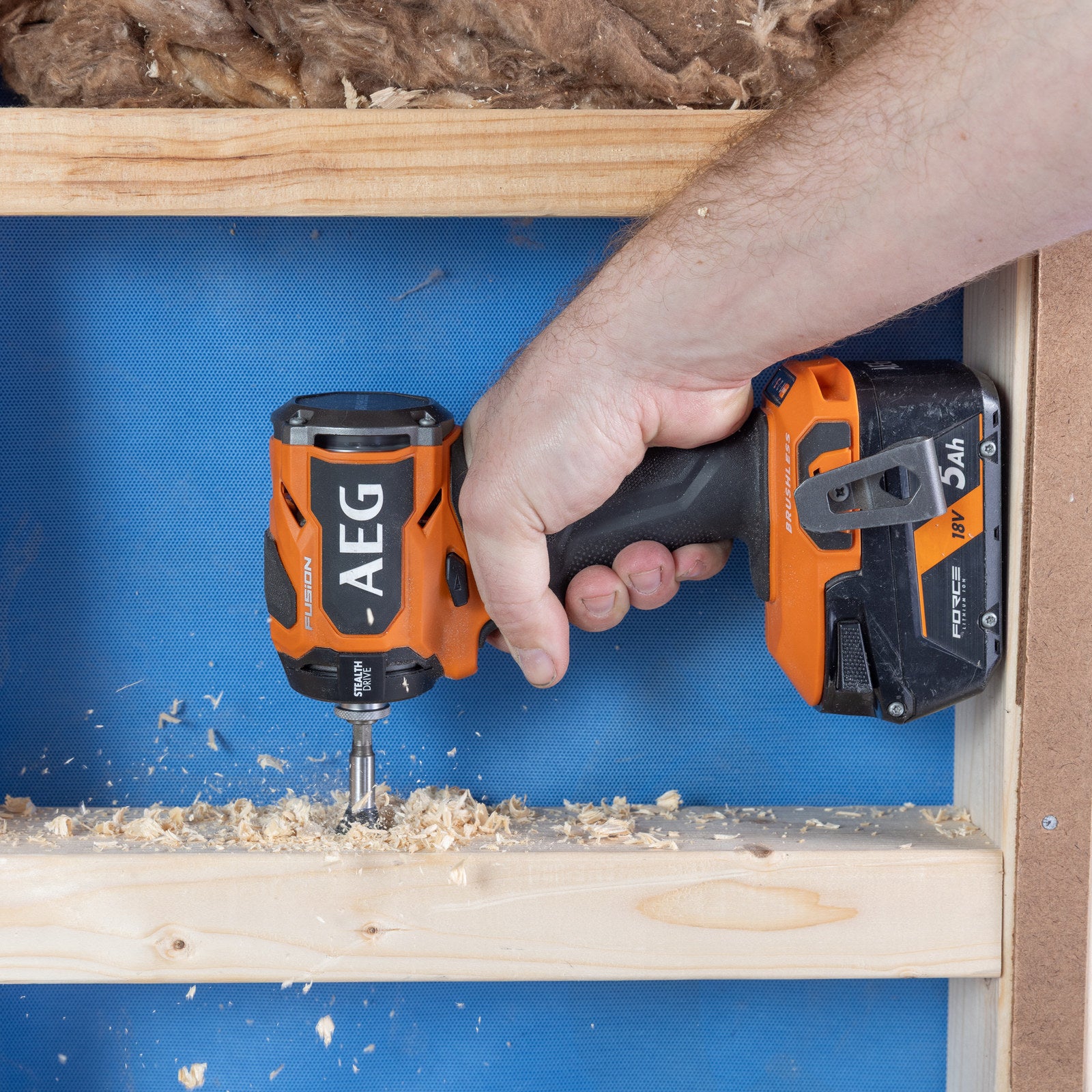 AEG 18V Fusion Stealth Cordless Impact Driver 4Ah Kit A18FSID41 - Brushless