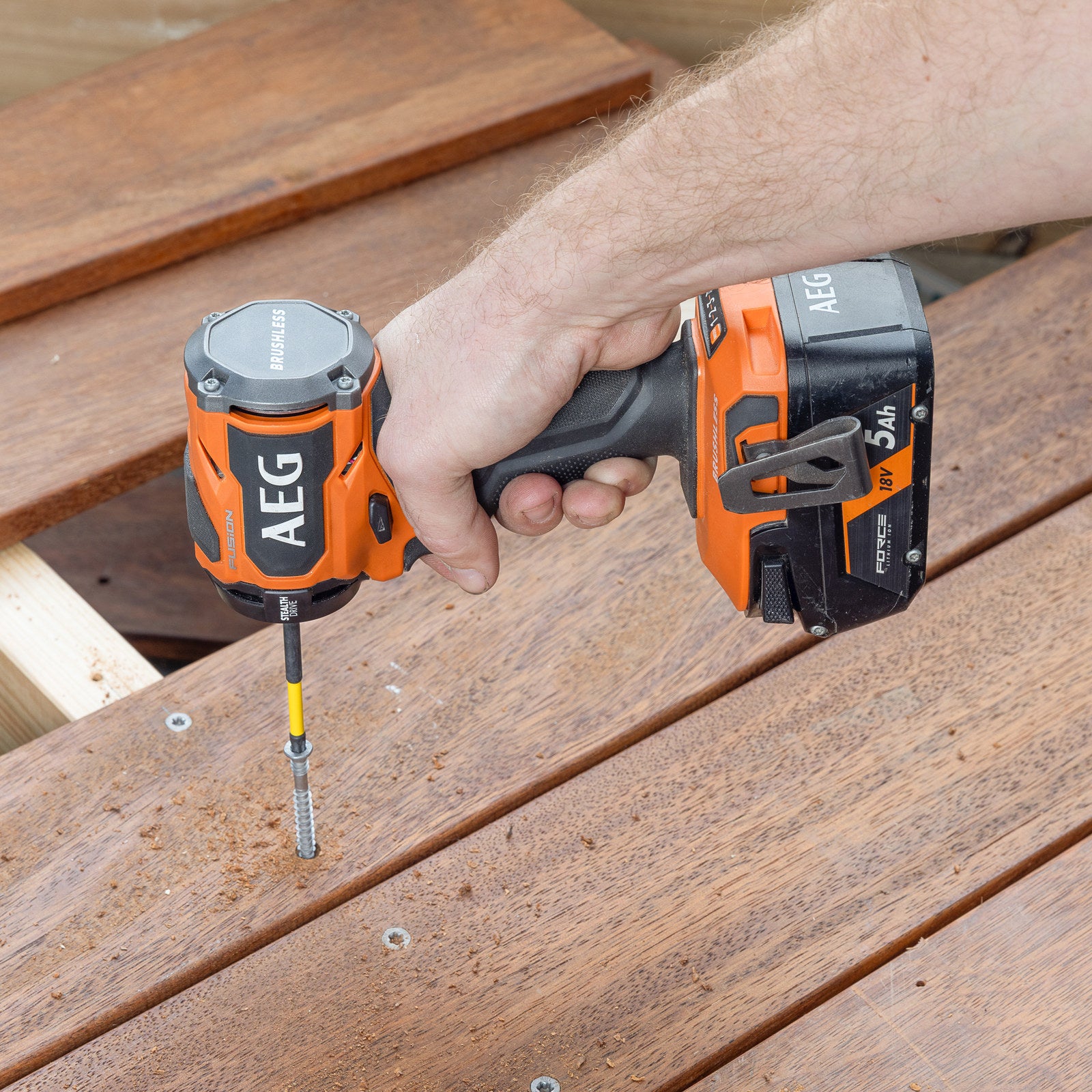 AEG 18V Fusion Stealth Cordless Impact Driver 4Ah Kit A18FSID41 - Brushless