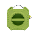 Click 15m Green and Grey Domestic 4 Outlet Cable Reel CN104U-GR 10A 2400W