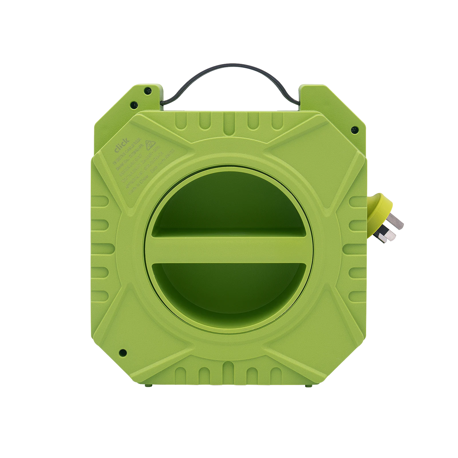 Click 15m Green and Grey Domestic 4 Outlet Cable Reel CN104U-GR 10A 2400W