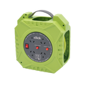 Click 15m Green and Grey Domestic 4 Outlet Cable Reel CN104U-GR 10A 2400W