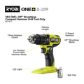 Ryobi 18V ONE+ HP Brushless Compact Hammer Drill Tool Only RPD18C1