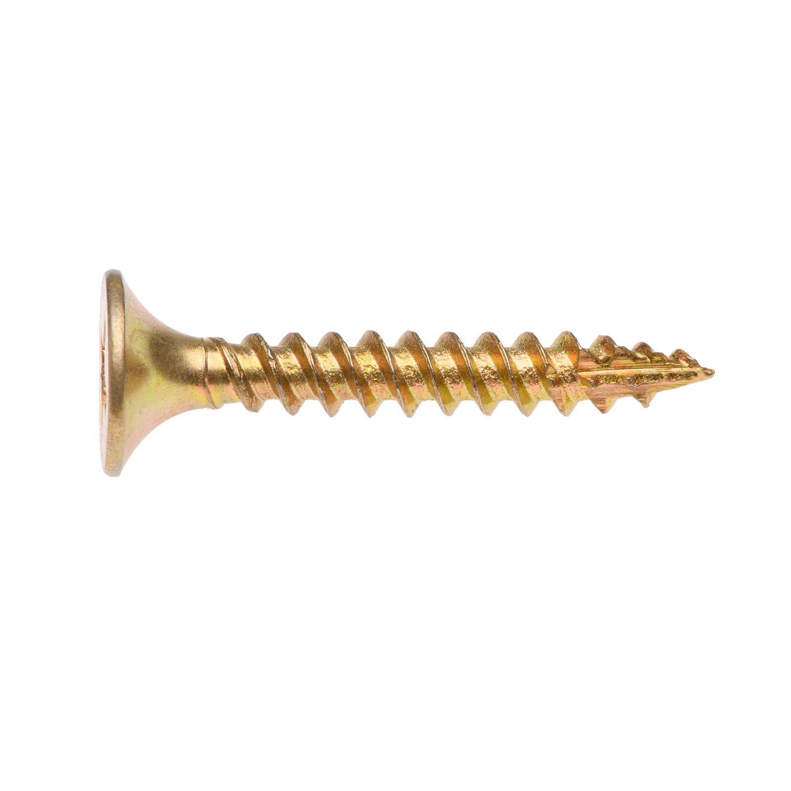 Buildex 6G x 25mm Gold Passivated Bugle Head Plasterboard Screws, 100 Pack