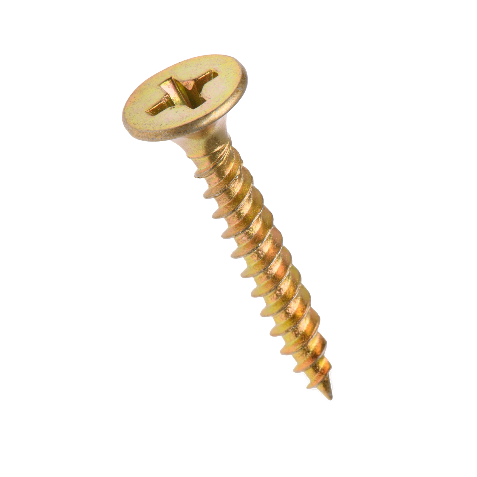Buildex 6G x 25mm Gold Passivated Bugle Head Plasterboard Screws, 100 Pack