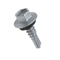Buildex 12G x 20mm Class 4 Metal Cladding Hex Head TEKS Screws with Seal, 100 Pack