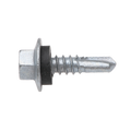 Buildex 12G x 20mm Class 4 Metal Cladding Hex Head TEKS Screws with Seal, 100 Pack