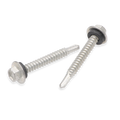 Buildex 12G x 45mm Class 3 Hex Head TEKS Cladding Screws with Seal - 8 Pack
