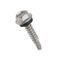 Buildex 10G x 25mm Class 4 Metal Cladding TEKS Screws with Seal, Hex Head - 20 Pack
