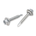 Buildex 12G x 35mm Class 3 Roofing TEKS Screws with Seal, Hex Head - 50 Pack