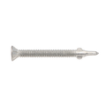 Buildex 10G x 50mm Class 3 Sheet Metal Screws, Countersunk Rib Head WING TEKS - 50 Pack