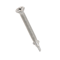 Buildex 10G x 50mm Class 3 Sheet Metal Screws, Countersunk Rib Head WING TEKS - 50 Pack