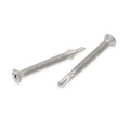 Buildex 10G x 50mm Class 3 Sheet Metal Screws, Countersunk Rib Head WING TEKS - 50 Pack