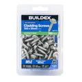 Buildex 12G x 25mm Class 3 Cladding Screws with Seal, Type 17 Hex Head - 100 Pack