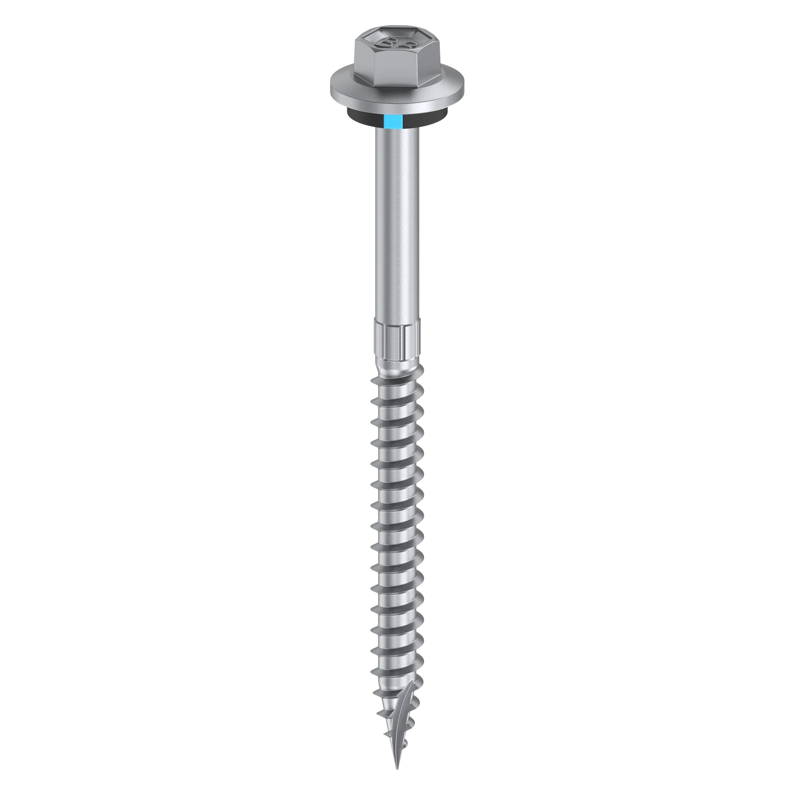 Bremick 14G x 100mm Roofing/Timber Hex Screw with Seal, Type 17 Coarse Thread - 25 Pack