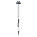 Bremick 14G x 100mm Roofing/Timber Hex Screw with Seal, Type 17 Coarse Thread - 25 Pack